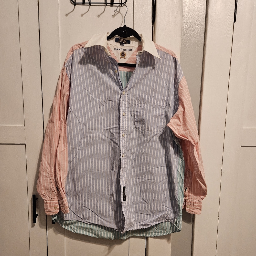 Tommy Hilfiger Multi Color Striped Cotton Button Down